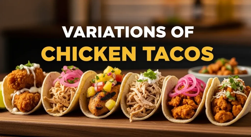 Variations of Chicken Tacos